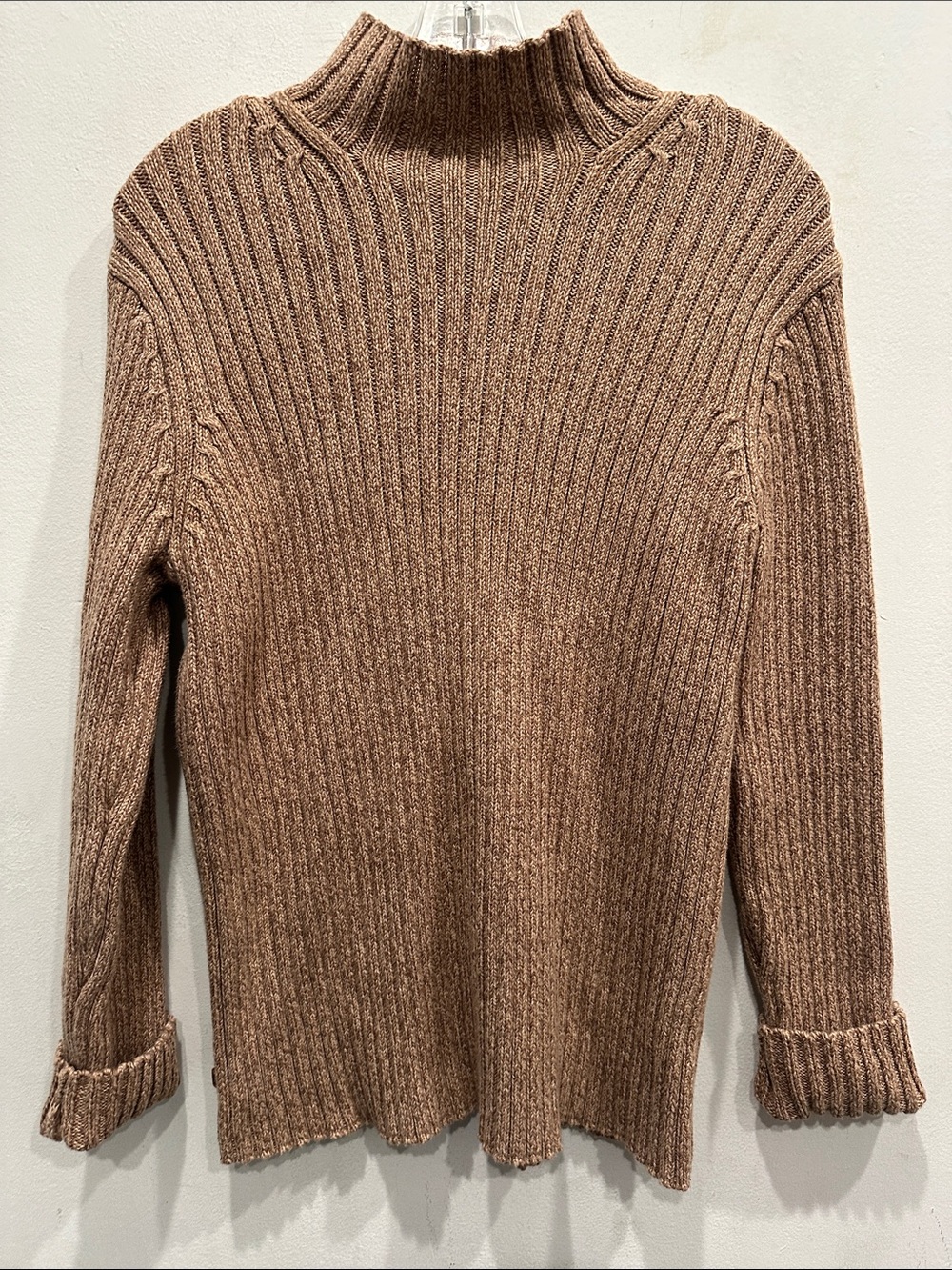LAUREN Ralph Lauren Chunky Ribbed knit 100% Cotton sweater Large classic